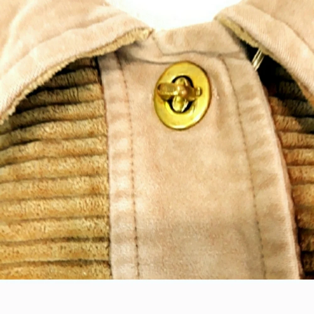 Vintage Amco Tan Wide Whale Corduroy Coat With Sherpa Lined Warm Size M/L - Picture 4 of 13